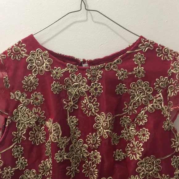 Gold and maroon homecoming dress - Picture 3 of 3